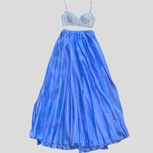🆕 La Femme Two Piece Periwinkle Embellished Gown - Size 2